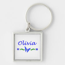 Olivia (Blue Butterfly) Keychain
