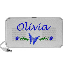 Olivia (Blue Butterfly) Notebook Speakers