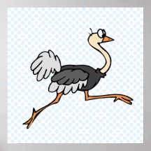 Ollie Ostrich Print