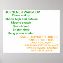 Olympic Lifting Warm-Up Poster