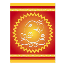 Om Ganesha with yellow star