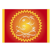 Om Ganesha with yellow star Business Card Template