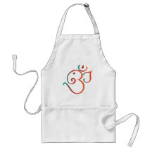 Om-ganpati-green-orange Apron