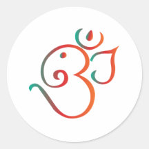 Om-ganpati-green-orange Stickers