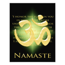 Om in Black & Gold - Namaste Custom Invitations