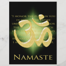 Om in Black & Gold - Namaste Personalised Flyer