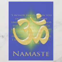 Om in Blue & Gold - Namaste Flyers