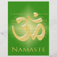 Om in Green & Gold - Namaste Full Color Flyer