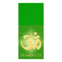 Om in Green & Gold - Namaste Full Color Rack Card