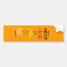 Om Mani Padme Hum Bumper Sticker
