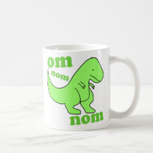 om nom nom dinosaur chompss mug