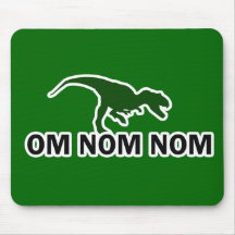 Om Nom Nom Dinosaur Rawr is Hungry Mousemat
