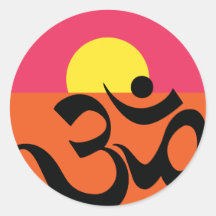 Om Round Sticker