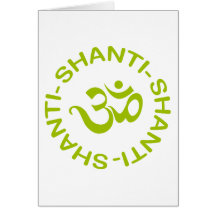 Om Shanti Shanti Shanti Gift Greeting Card