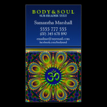 Om Sign Fractal Mandala Yoga NewAge Business Cards business cards