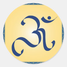 OM symbol Round Sticker