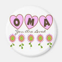 "Oma You Are Loved"---Mother's Day Gifts Refrigerator Magnet