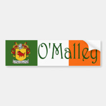 O'Malley Coat of Arms Flag Bumper Sticker