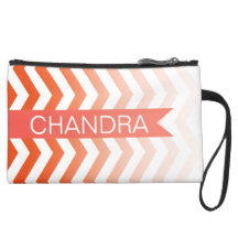 Ombre Chevron Style! | coral Wristlet Clutches