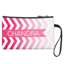 Ombre Chevron Style! | hot pink Wristlet