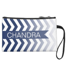 Ombre Chevron Style! | navy Wristlet Purse