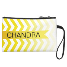 Ombre Chevron Style! | yellow Wristlet