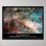Omega Nebula M17 Hubble Telescope Photo Posters