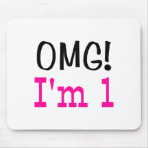 OMG I'm 1 (pink) Mousepads