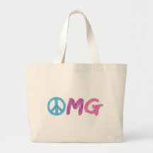 omg peace sign bag
