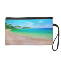 On An Island Bagettes Bag Wristlet Purse