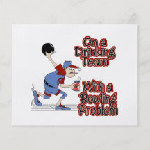 on drinking team with bowling problem flyers