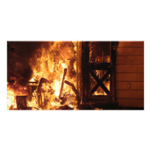 On Fire Custom Photo Card