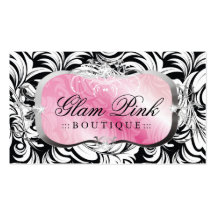 On Sale! 311-Lavish Pink Platter | Silver Business Card Template