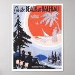 On The Beach at Bali Bali Songbook Cover Print