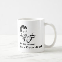On The Internet Im A 15 Year Old Girl mugs
