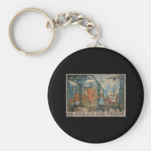On The Job For Victory Keychain