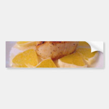 On To The Scallops In A Fennel Sauce With Orange Bumper Stickers