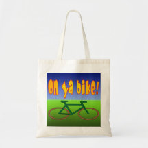 On Ya Bike! Cycling Go Green Zero Emissions Tote Bag