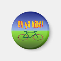 On Ya Bike! Cycling Go Green Zero Emissions Magnets