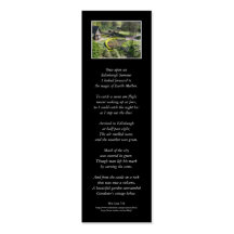 'Once upon an Edinburgh Summer' poetry bookmark Business Card Template