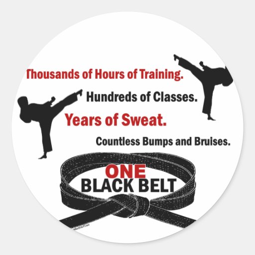ONE Black Belt 1 KARATE T-SHIRTS & APPAREL Sticker