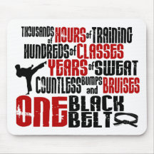 ONE Black Belt 2 KARATE T-SHIRTS & APPAREL Mousepads