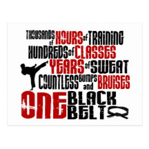 ONE Black Belt 2 KARATE T-SHIRTS & APPAREL Post Card