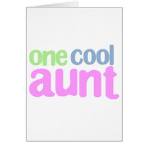 One Cool Aunt T-shirt Greeting Cards