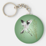 One Crane In Bamboo-Keychains