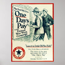 One Day's Pay ~ Vintage World War 1. Posters