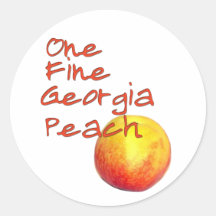 One Fine Georgia Peach Round Stickers