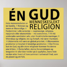 One God (Norwegian) Poster