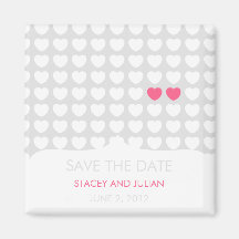 One in a Million Hearts Save the Date Magnet