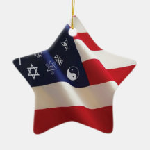 One Nation Many Gods Christmas Ornament